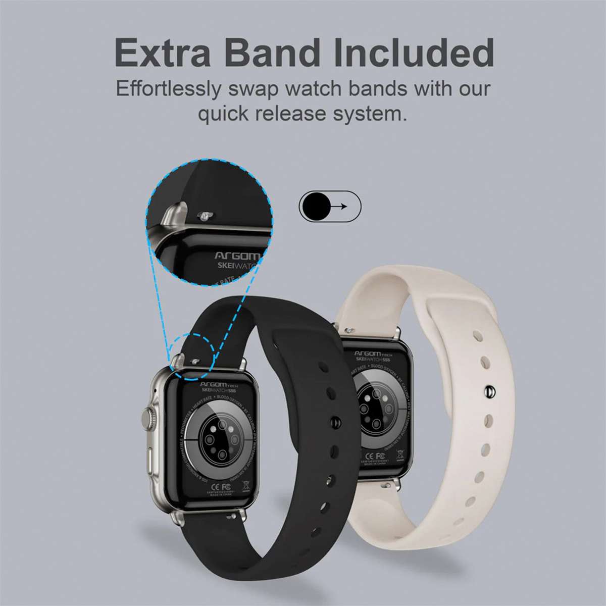 Smartwatch Argomtech S55 Negro Aluminio 1.96